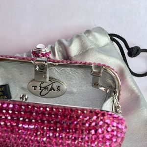 Tiras Pink Crystal Mini Clutch Purse